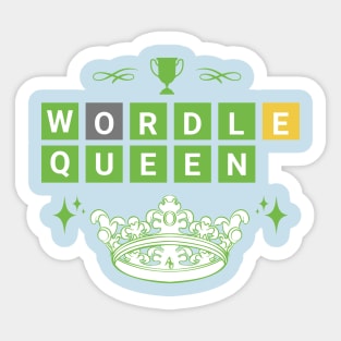 Wordle Queen Tshirt Sticker